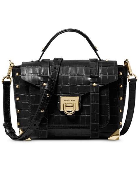 michael michael kors manhattan medium top-handle school satchel|manhattan contrast trim leather satchel.